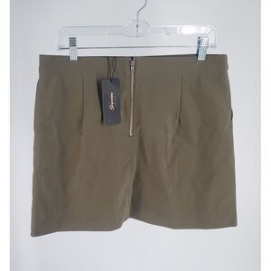 New NWT Shinestar Sage Women's Junior's Size XL Faux Vegan Leather Pull-on Skirt